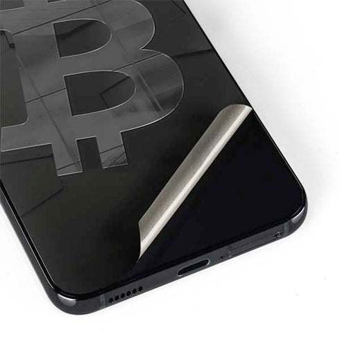 Bitcoin Textured Logo Galaxy S22 Plus Skin